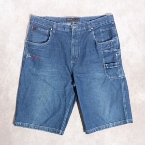y2k Fubu The Collection Baggy Denim Carpenter Shorts Jorts Hip Hop Skater Sz 42
